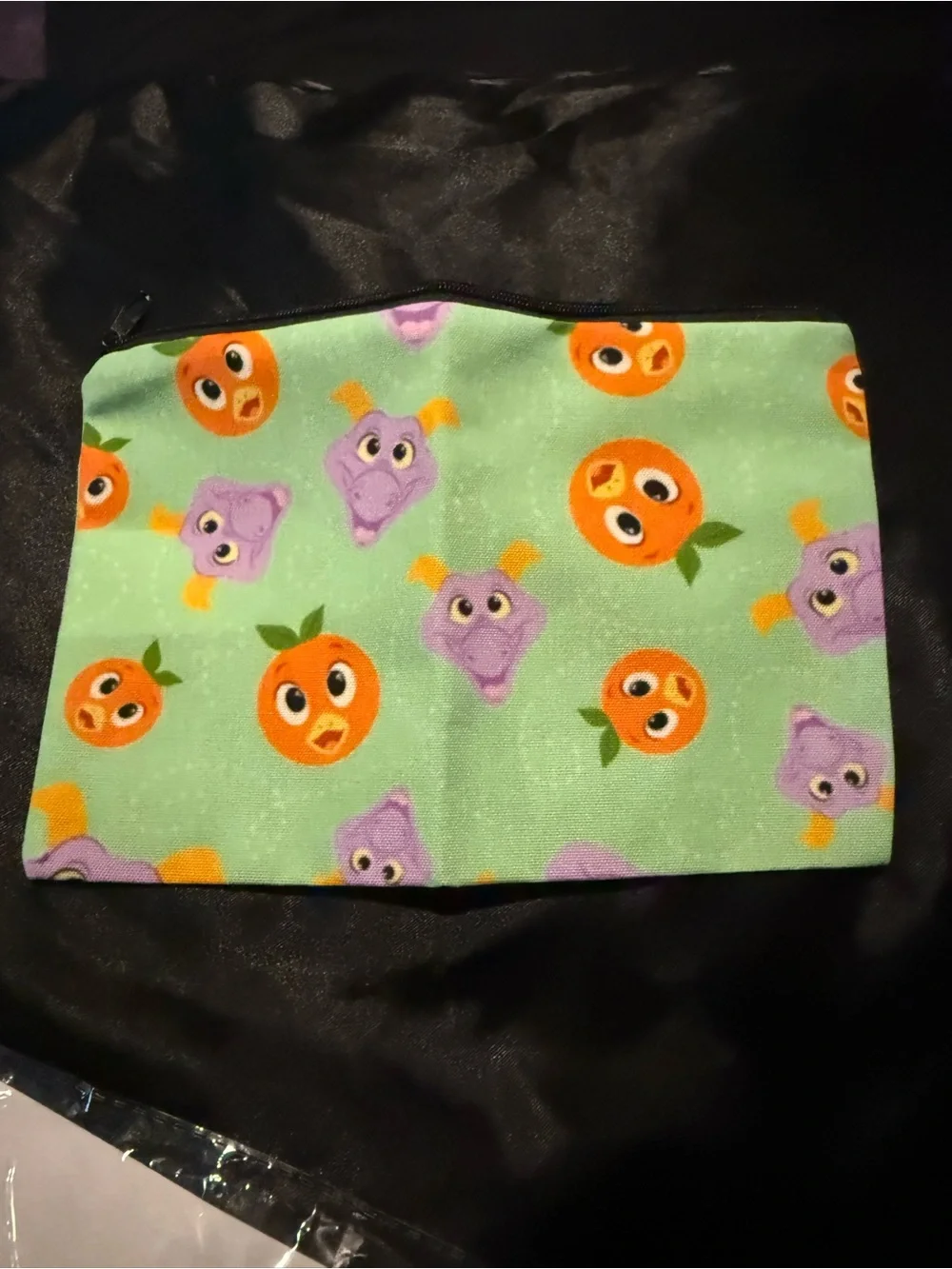 Orange Bird & Figment Makeup Bag